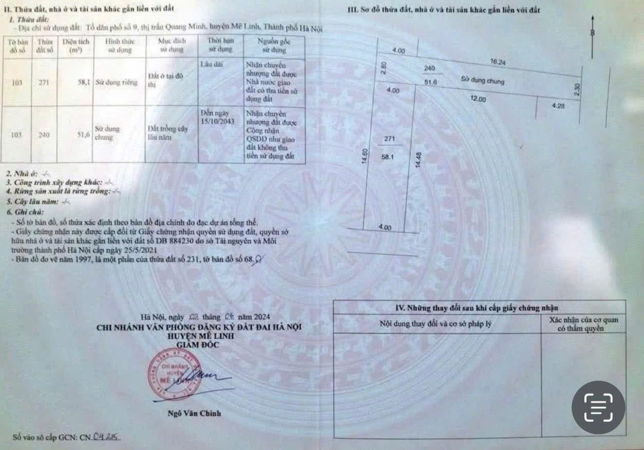 Bìa làng, tổ 10 miếng 58.1 m² thumbnail 2